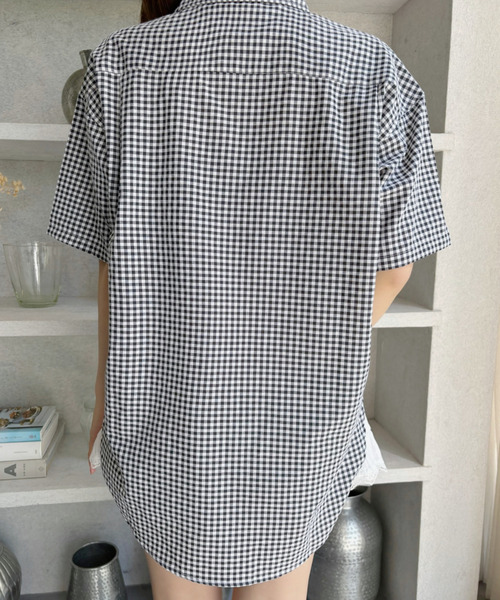 U.S. POLO ASSN.(ユーエスポロアッスン)の「U.S. POLO ASSN. 半袖 レギュラー チュニック シャツ(シャツ/ブラウス・レディース・サックスブルー/ネイビー×ホワイト/ブラック×ホワイト・M/L)」の8枚目の写真