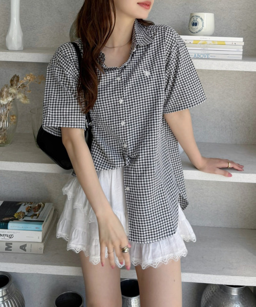 U.S. POLO ASSN.(ユーエスポロアッスン)の「U.S. POLO ASSN. 半袖 レギュラー チュニック シャツ(シャツ/ブラウス・レディース・サックスブルー/ネイビー×ホワイト/ブラック×ホワイト・M/L)」の22枚目の写真