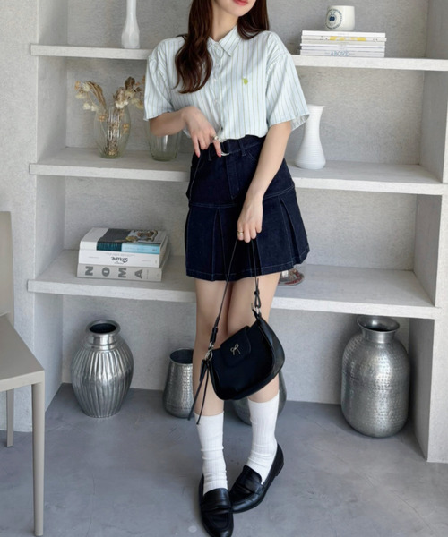 U.S. POLO ASSN.(ユーエスポロアッスン)の「U.S. POLO ASSN. 半袖 レギュラー チュニック シャツ(シャツ/ブラウス・レディース・サックスブルー/ネイビー×ホワイト/ブラック×ホワイト・M/L)」の16枚目の写真
