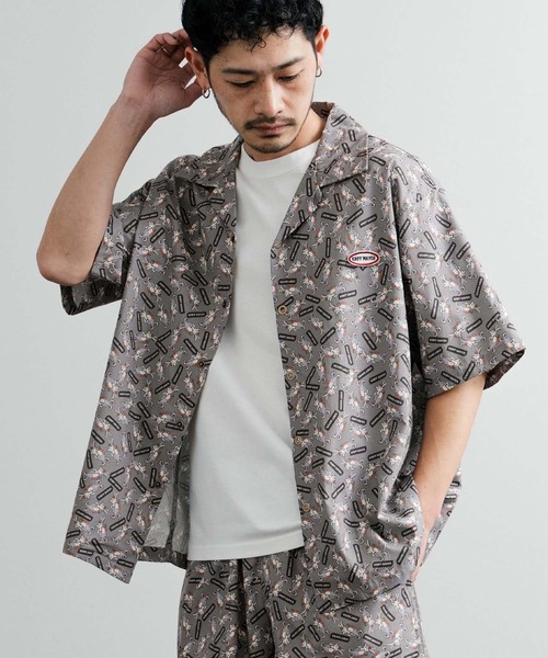 その他ブランド / kiivu/半袖シャツ/M/コットン/GRY/総柄/K112514014 セール】KRIFF MAYER クリフメイヤー かるさらエアーエンジョイシャツ