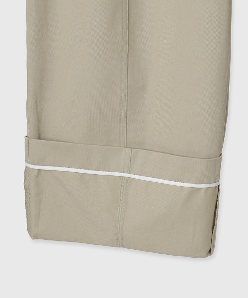 CREDONA（クレドナ）の「COTTON WIDE PANTS/コットンワイドパンツ（チノパンツ・レディース・ブラック/ベージュ・0/1）」の5枚目の写真