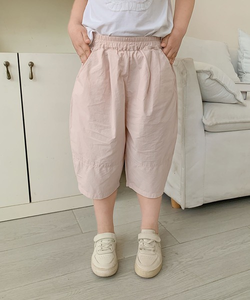 aimoha（アイモハ）の「【aimoha-KIDS-】七分丈　バルーンパンツ (SS)（スラックス・キッズ・ライトグレー/ピンク/グレー/ブルー・90/100/110/120/130）」の4枚目の写真