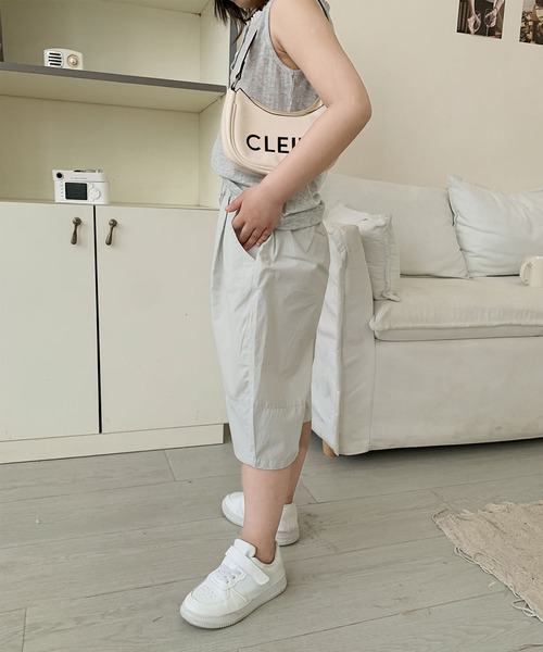 aimoha（アイモハ）の「【aimoha-KIDS-】七分丈　バルーンパンツ (SS)（スラックス・キッズ・ライトグレー/ピンク/グレー/ブルー・90/100/110/120/130）」の7枚目の写真