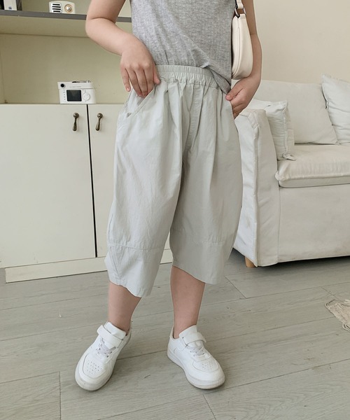 aimoha（アイモハ）の「【aimoha-KIDS-】七分丈　バルーンパンツ (SS)（スラックス・キッズ・ライトグレー/ピンク/グレー/ブルー・90/100/110/120/130）」の11枚目の写真