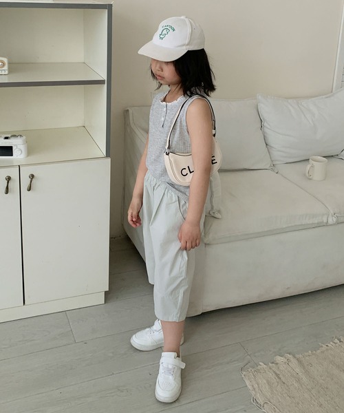 aimoha（アイモハ）の「【aimoha-KIDS-】七分丈　バルーンパンツ (SS)（スラックス・キッズ・ライトグレー/ピンク/グレー/ブルー・90/100/110/120/130）」の6枚目の写真