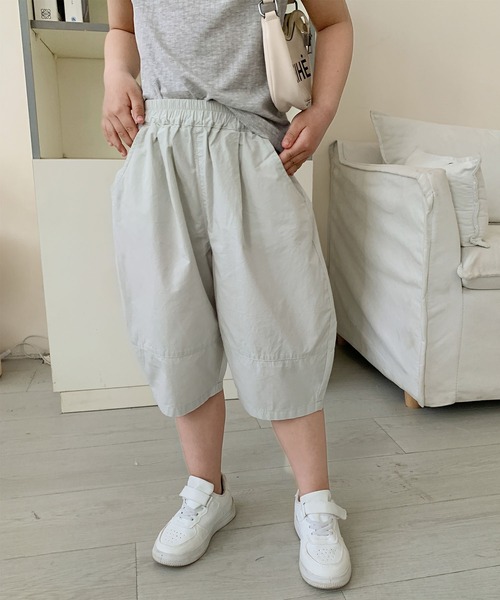 aimoha（アイモハ）の「【aimoha-KIDS-】七分丈　バルーンパンツ (SS)（スラックス・キッズ・ライトグレー/ピンク/グレー/ブルー・90/100/110/120/130）」の12枚目の写真