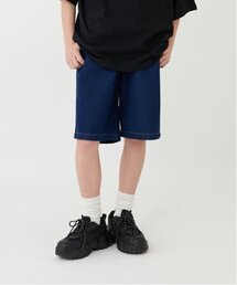 【大人向けサイズあり】冷感デニム・イージーハーフパンツ