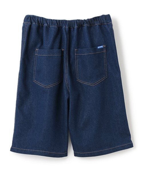 GLAZOS（グラソス）の「【大人向けサイズあり】冷感デニム・イージーハーフパンツ（デニムパンツ・キッズ・ダークブルー/ライトブルー・L/M/S/LL）」の3枚目の写真