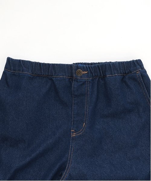 GLAZOS（グラソス）の「【大人向けサイズあり】冷感デニム・イージーハーフパンツ（デニムパンツ・キッズ・ダークブルー/ライトブルー・L/M/S/LL）」の4枚目の写真