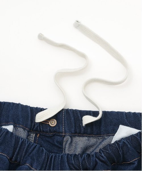 GLAZOS（グラソス）の「【大人向けサイズあり】冷感デニム・イージーハーフパンツ（デニムパンツ・キッズ・ダークブルー/ライトブルー・L/M/S/LL）」の5枚目の写真