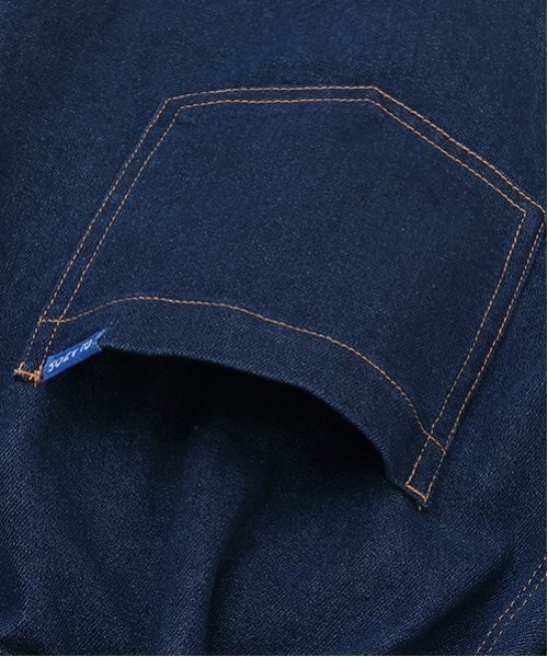 GLAZOS（グラソス）の「【大人向けサイズあり】冷感デニム・イージーハーフパンツ（デニムパンツ・キッズ・ダークブルー/ライトブルー・L/M/S/LL）」の8枚目の写真