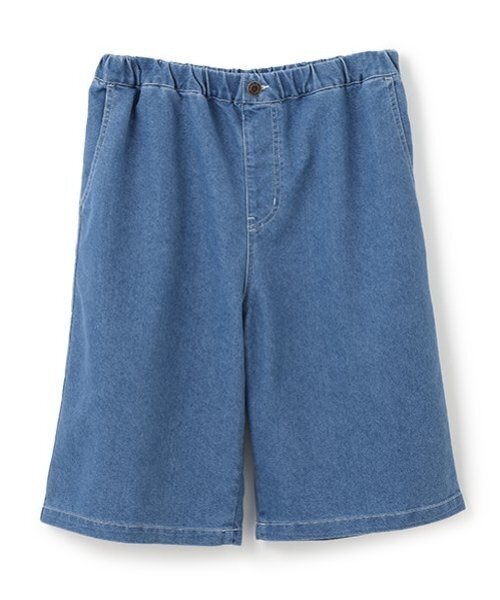 GLAZOS（グラソス）の「【大人向けサイズあり】冷感デニム・イージーハーフパンツ（デニムパンツ・キッズ・ダークブルー/ライトブルー・L/M/S/LL）」の13枚目の写真