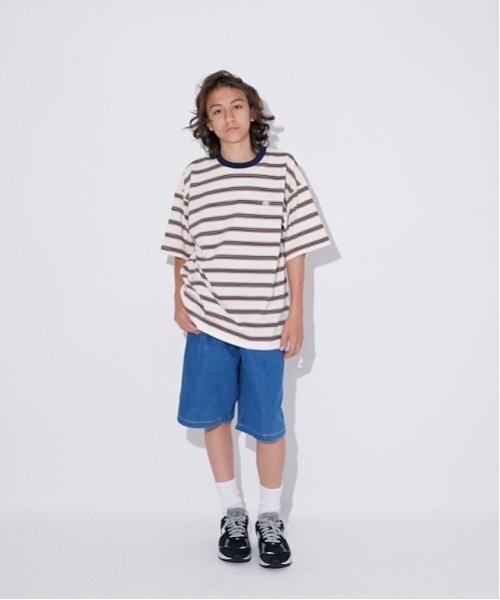 GLAZOS（グラソス）の「【大人向けサイズあり】冷感デニム・イージーハーフパンツ（デニムパンツ・キッズ・ダークブルー/ライトブルー・L/M/S/LL）」の16枚目の写真