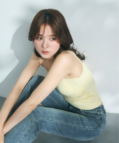 Olu.（オルドット）の「ドレープデザインカップ付きキャミソール（キャミソール・レディース・ブラック/グレー/イエロー/ホワイト・FREE）」の11枚目の写真