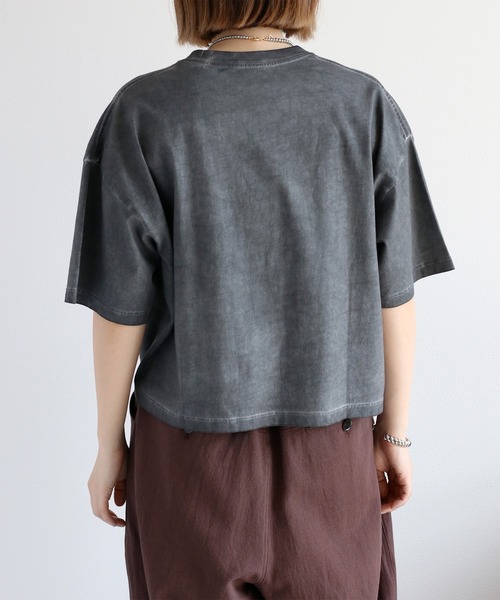 cepo（セポ）の「ダート加工プリントTee（Tシャツ/カットソー・レディース・ピンク/カーキ/チャコール・M）」の12枚目の写真