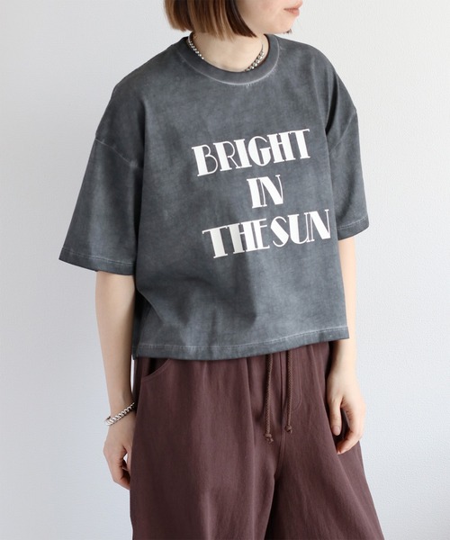 cepo（セポ）の「ダート加工プリントTee（Tシャツ/カットソー・レディース・ピンク/カーキ/チャコール・M）」の13枚目の写真