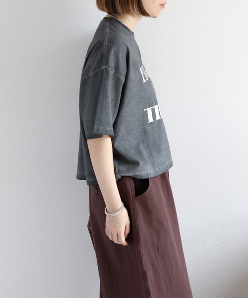 cepo（セポ）の「ダート加工プリントTee（Tシャツ/カットソー・レディース・ピンク/カーキ/チャコール・M）」の14枚目の写真