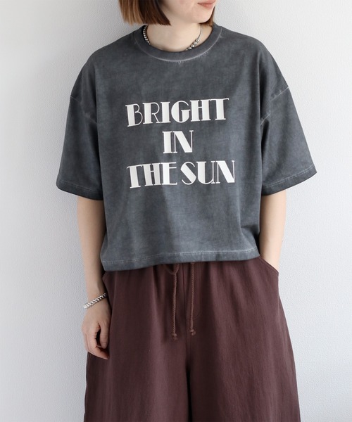 cepo（セポ）の「ダート加工プリントTee（Tシャツ/カットソー・レディース・ピンク/カーキ/チャコール・M）」の10枚目の写真