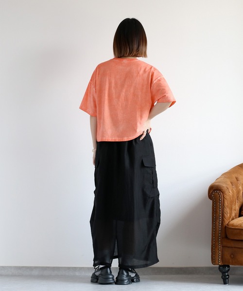 cepo（セポ）の「ダート加工プリントTee（Tシャツ/カットソー・レディース・ピンク/カーキ/チャコール・M）」の19枚目の写真