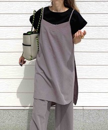 Q | ピンストライプキャミチュ二(チュニック)