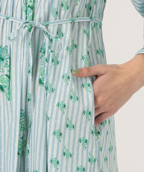 NE QUITTEZ PAS!（ヌキテパ）の「ne Quittez pas PRINT SHIRRING ドレス（ワンピース・レディース・グリーン系その他/ライトパープル・S）」の9枚目の写真