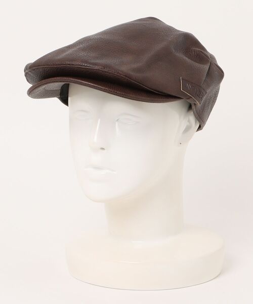 AVIREX（アヴィレックス）の「【AVIREX】synthetic leather HUNTING CAP（ハンチング/ベレー帽・メンズ・ブラウン/ブラック・FREE）」の9枚目の写真