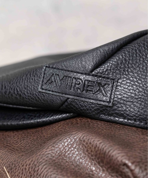 AVIREX（アヴィレックス）の「【AVIREX】synthetic leather HUNTING CAP（ハンチング/ベレー帽・メンズ・ブラウン/ブラック・FREE）」の7枚目の写真