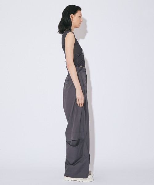 beautiful people(ビューティフルピープル)の「cotton suiting trompe loeil pants(その他パンツ・レディース・チャコール/ブルーグレー・38/36)」の6枚目の写真