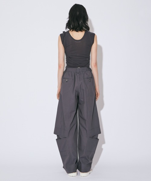 beautiful people(ビューティフルピープル)の「cotton suiting trompe loeil pants(その他パンツ・レディース・チャコール/ブルーグレー・38/36)」の7枚目の写真
