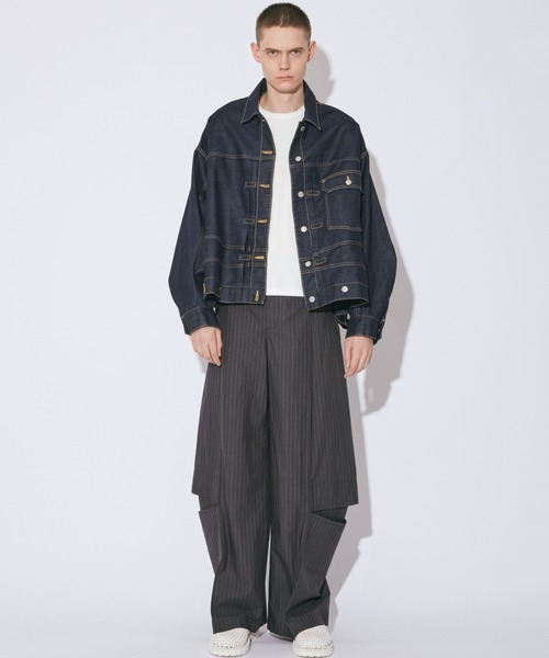 beautiful people(ビューティフルピープル)の「cotton suiting trompe loeil pants(その他パンツ・レディース・チャコール/ブルーグレー・38/36)」の14枚目の写真