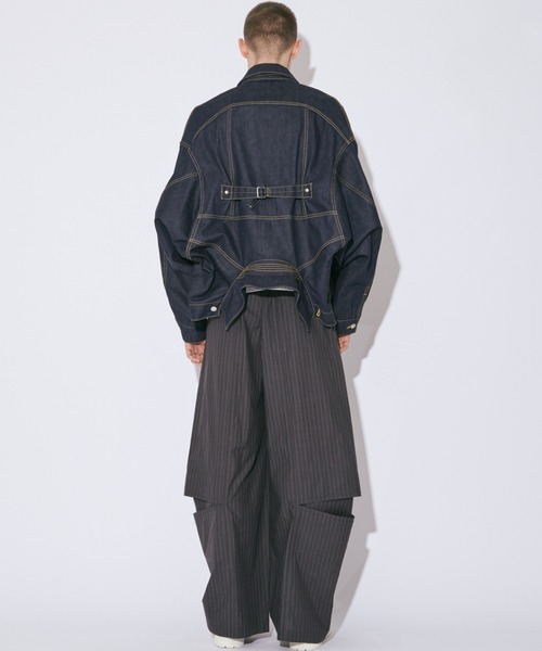 beautiful people(ビューティフルピープル)の「cotton suiting trompe loeil pants(その他パンツ・レディース・チャコール/ブルーグレー・38/36)」の16枚目の写真