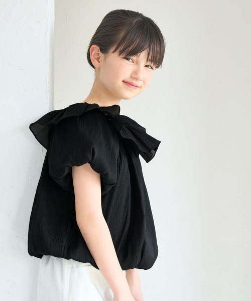 coca(coca)(コカ)の「キッズ 親子お揃いシアーブラウス(シャツ/ブラウス・キッズ・ドット/ブラック・120/130/140/150)」の19枚目の写真