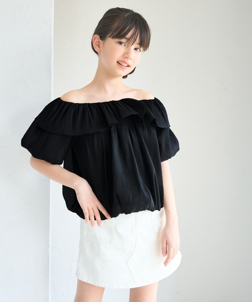 coca(coca)(コカ)の「キッズ 親子お揃いシアーブラウス(シャツ/ブラウス・キッズ・ドット/ブラック・120/130/140/150)」の17枚目の写真