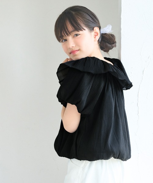 coca(coca)(コカ)の「キッズ 親子お揃いシアーブラウス(シャツ/ブラウス・キッズ・ドット/ブラック・120/130/140/150)」の16枚目の写真