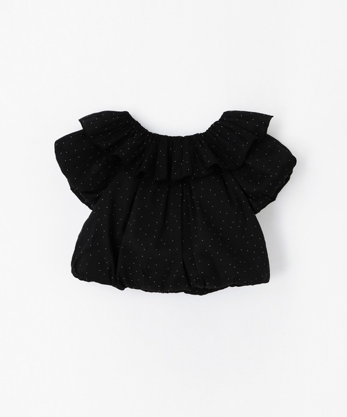 coca(coca)(コカ)の「キッズ 親子お揃いシアーブラウス(シャツ/ブラウス・キッズ・ドット/ブラック・120/130/140/150)」の3枚目の写真