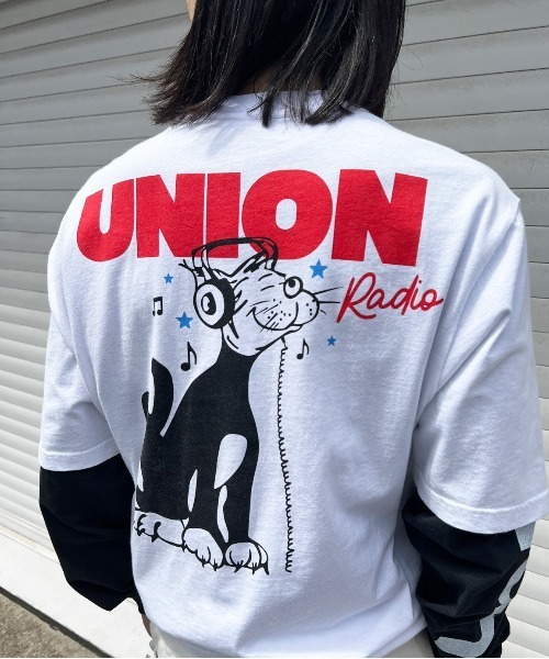 UNION(UNION TOKYO)(ユニオン)の「UNION TOKYO TUNED IN TEE ユニオントーキョー(Tシャツ/カットソー・メンズ・ブラウン系その他/ブラック/ホワイト系その他・SMALL/MEDIUM/LARGE/X-LARGE/XX-LARGE)」の2枚目の写真