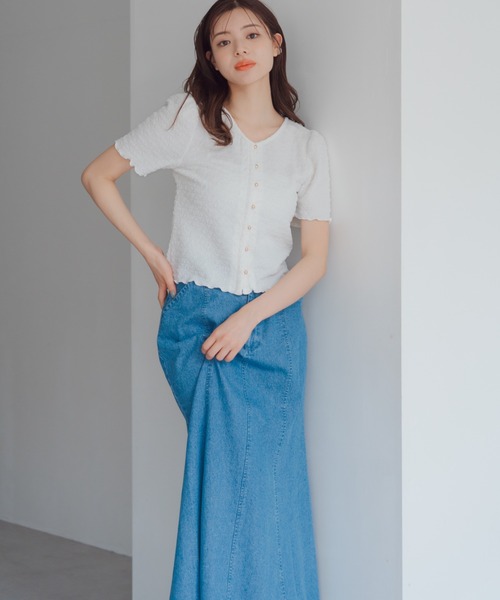 MISCH MASCH(ミッシュマッシュ)の「デニムロングマーメイドスカート(スカート・レディース・ブルー/ネイビー・S/M)」の6枚目の写真