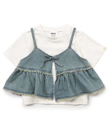 【リンク/ジュニア対応】デニムキャミ２P半袖Tシャツ
