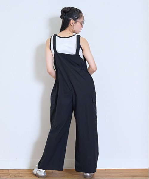 LOVETOXIC(ラブトキシック)の「ドローコードオールインワン(つなぎ/オールインワン・キッズ・カーキ/ブラック・S:140cm/M:150cm/L:160cm)」の13枚目の写真