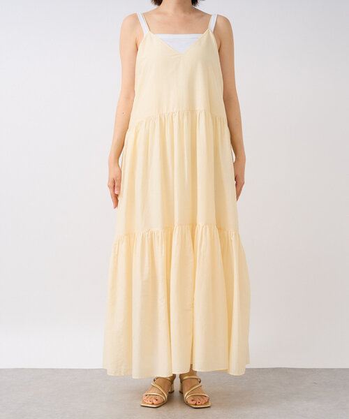 RIVE DROITE（リヴドロワ）の「【à Nice （ア ・ニース）】コットンシルクキャミドレス（ワンピース・レディース・ブルー/ダークブラウン/ホワイト系その他・FREE）」の16枚目の写真