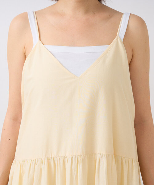 RIVE DROITE（リヴドロワ）の「【à Nice （ア ・ニース）】コットンシルクキャミドレス（ワンピース・レディース・ブルー/ダークブラウン/ホワイト系その他・FREE）」の9枚目の写真