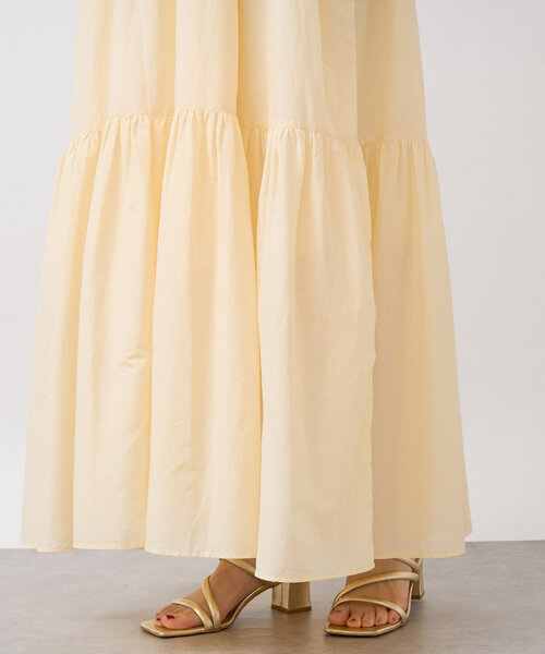 RIVE DROITE（リヴドロワ）の「【à Nice （ア ・ニース）】コットンシルクキャミドレス（ワンピース・レディース・ブルー/ダークブラウン/ホワイト系その他・FREE）」の11枚目の写真