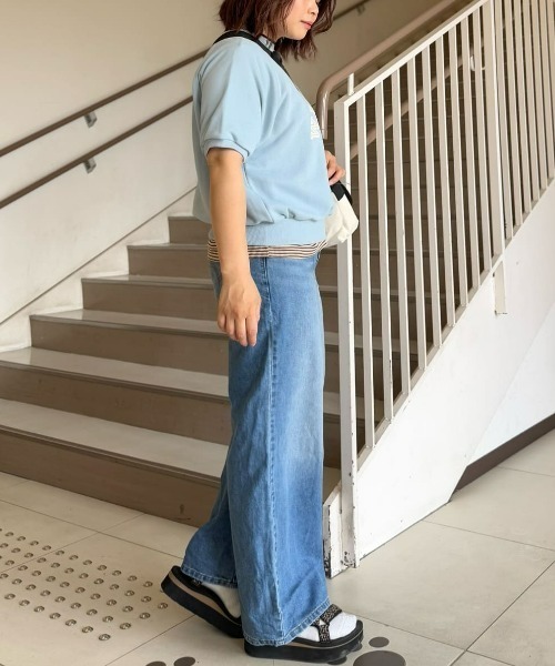 Levi's(リーバイス)の「Levi's(リーバイス)「COOL」ワイドレッグバギー(デニムパンツ・レディース・ライトインディゴブルー・24inch/25inch/26inch/27inch)」の14枚目の写真