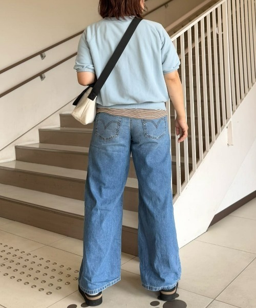 Levi's(リーバイス)の「Levi's(リーバイス)「COOL」ワイドレッグバギー(デニムパンツ・レディース・ライトインディゴブルー・24inch/25inch/26inch/27inch)」の15枚目の写真