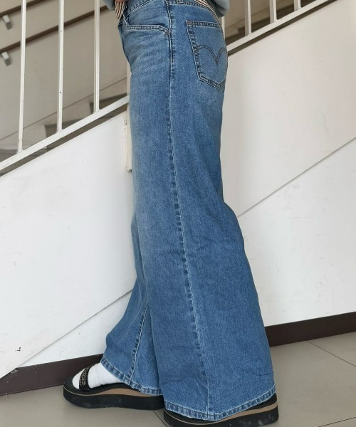 bibiy 未使用タグ付きライトブルーワイドレッグデニム bibiy 未使用タグ付きライトブルーワイドレッグデニム bibiy 未