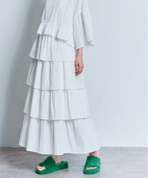 W:Huku（フーク）の「ドライタッチ 4段 ティアード ロング スカート（スカート）」