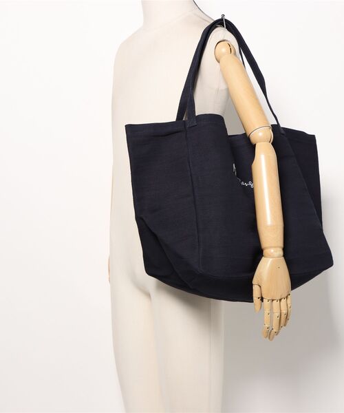 MAISON BENGAL（マイソンベンガル）の「【Maison Bengal】コットン　トートバッグ ユニセックス（トートバッグ・レディース・ブラック/ナチュラル/ネイビー・FREE）」の14枚目の写真