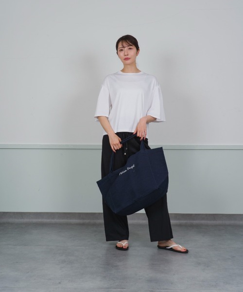 MAISON BENGAL（マイソンベンガル）の「【Maison Bengal】コットン　トートバッグ ユニセックス（トートバッグ・レディース・ブラック/ナチュラル/ネイビー・FREE）」の10枚目の写真