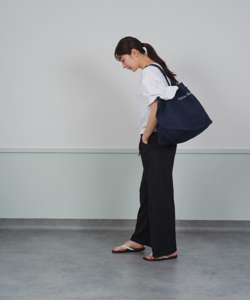 MAISON BENGAL（マイソンベンガル）の「【Maison Bengal】コットン　トートバッグ ユニセックス（トートバッグ・レディース・ブラック/ナチュラル/ネイビー・FREE）」の12枚目の写真