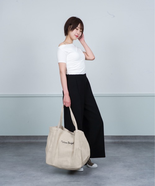 MAISON BENGAL（マイソンベンガル）の「【Maison Bengal】コットン　トートバッグ ユニセックス（トートバッグ・レディース・ブラック/ナチュラル/ネイビー・FREE）」の20枚目の写真